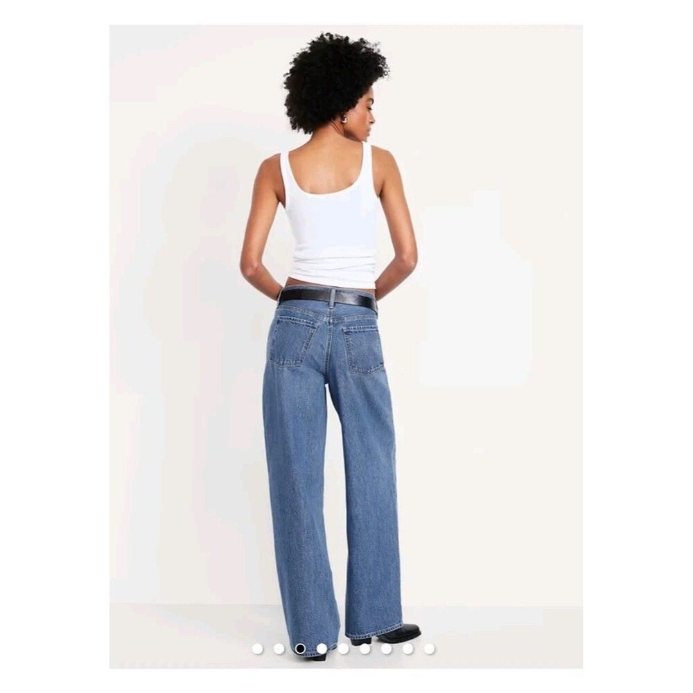 Old Navy Jeans Size 10 Wow Baggy Wide Leg Mid Rise New - Picture 4 of 10
